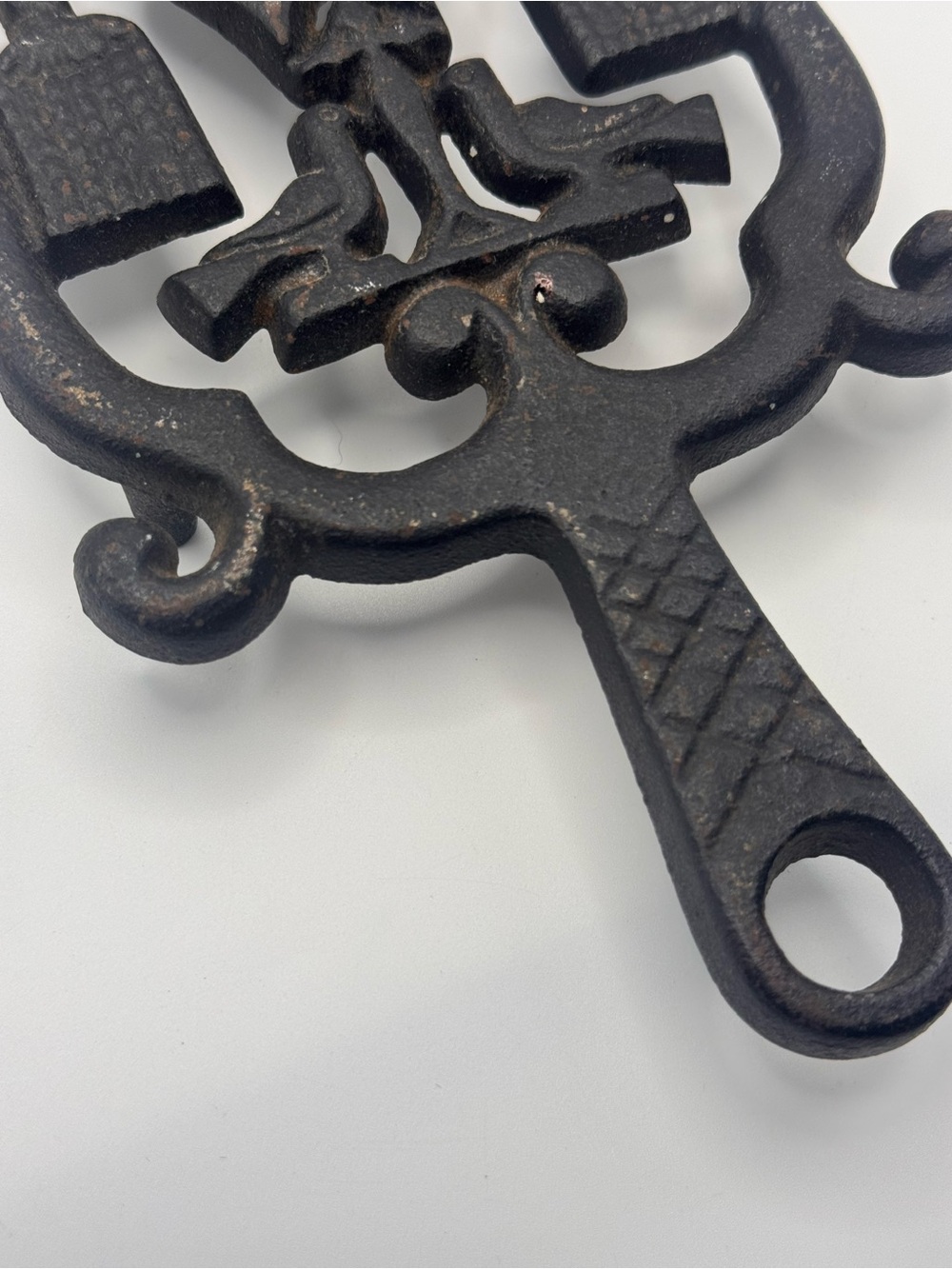 Decorative Cast Iron Wall Hook - Black